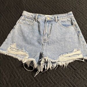 Distressed Denim Women Shorts